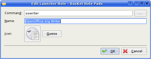 Editing a Launcher Note