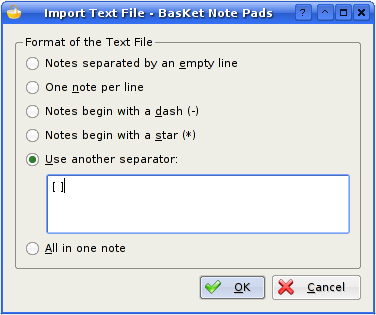 The Import Plain-Text File Dialog